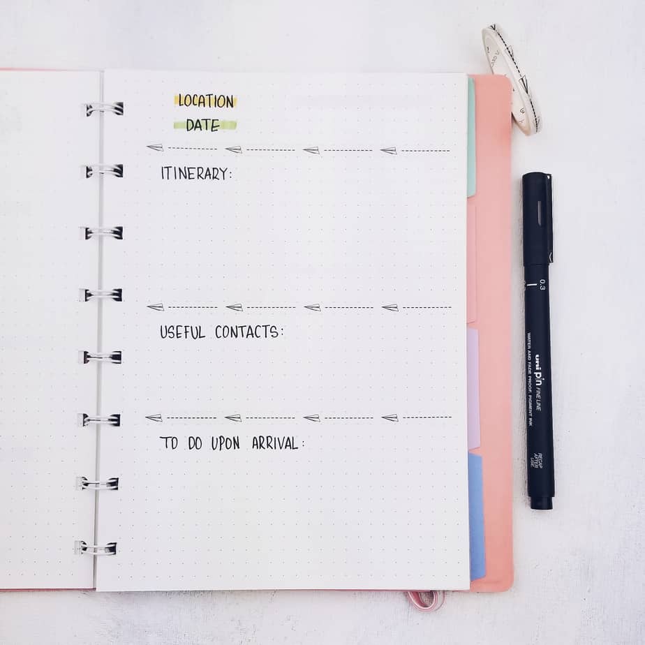 Plan With Me: Travel Bullet Journal Setup, Daily Log | Masha Plans