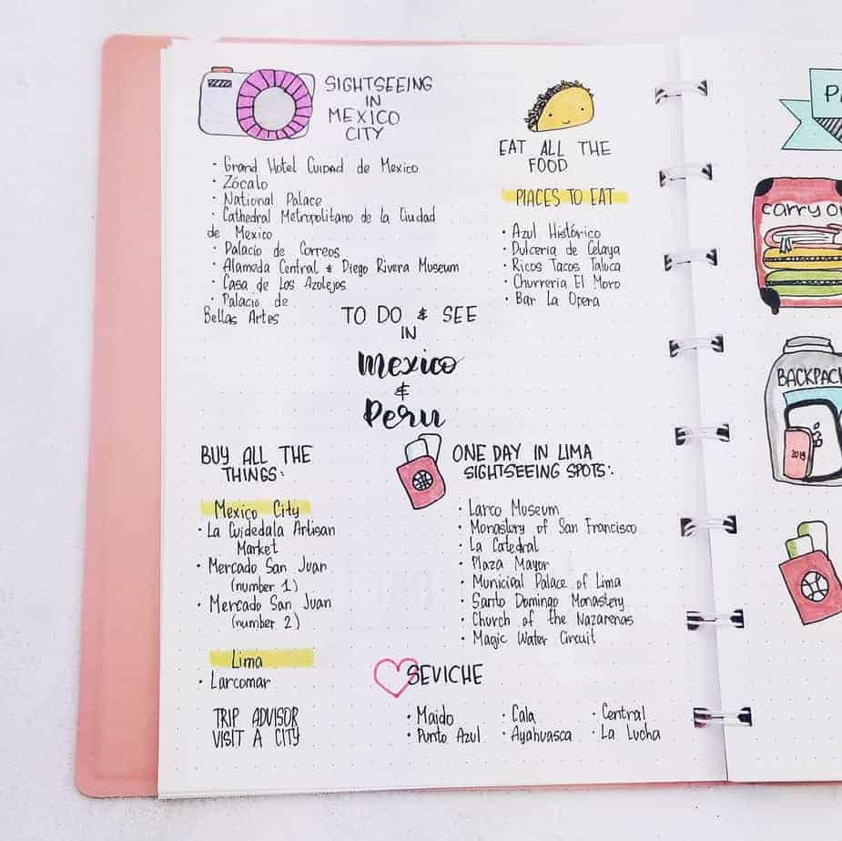 Plan With Me: Travel Bullet Journal Setup, Things To See | Masha Plans