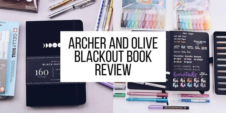 How To Start And Use Archer & Olive Blackout Bullet Journal