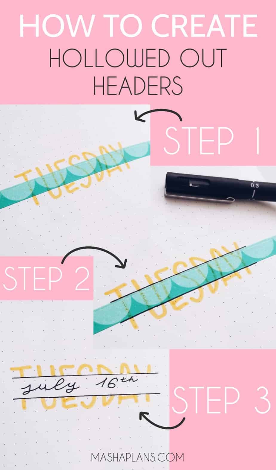 13 Genius Washi Tape Ideas For Your Bullet Journal | Masha Plans