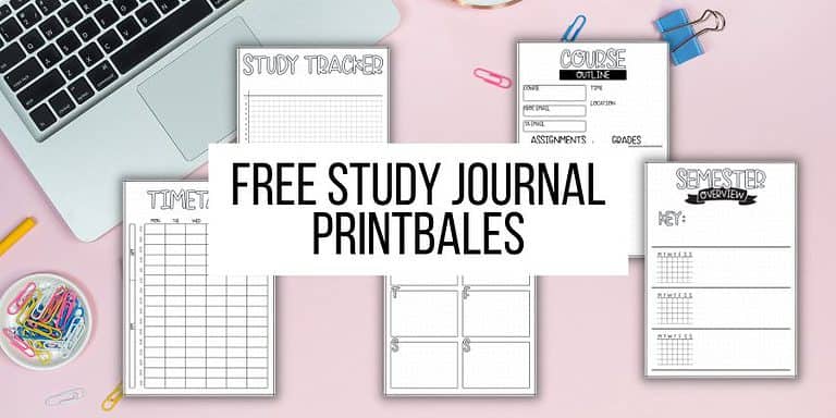 Free Study Bullet Journal Printables