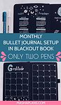 Blackout Book and JUST TWO Pens | August Plan With Me | Masha Plans