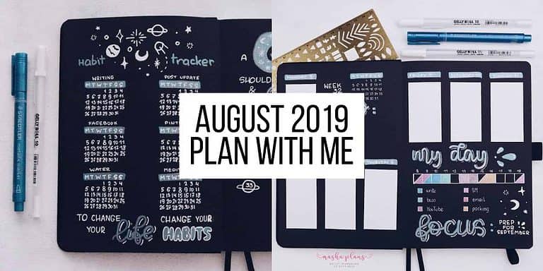 Blackout Book and JUST TWO Pens | August Plan With Me