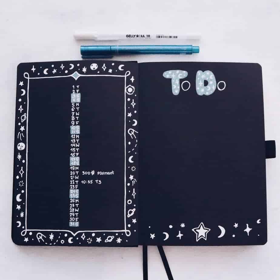 Blackout Book and JUST TWO Pens | August Plan With Me, Monthly Log | Masha Plans
