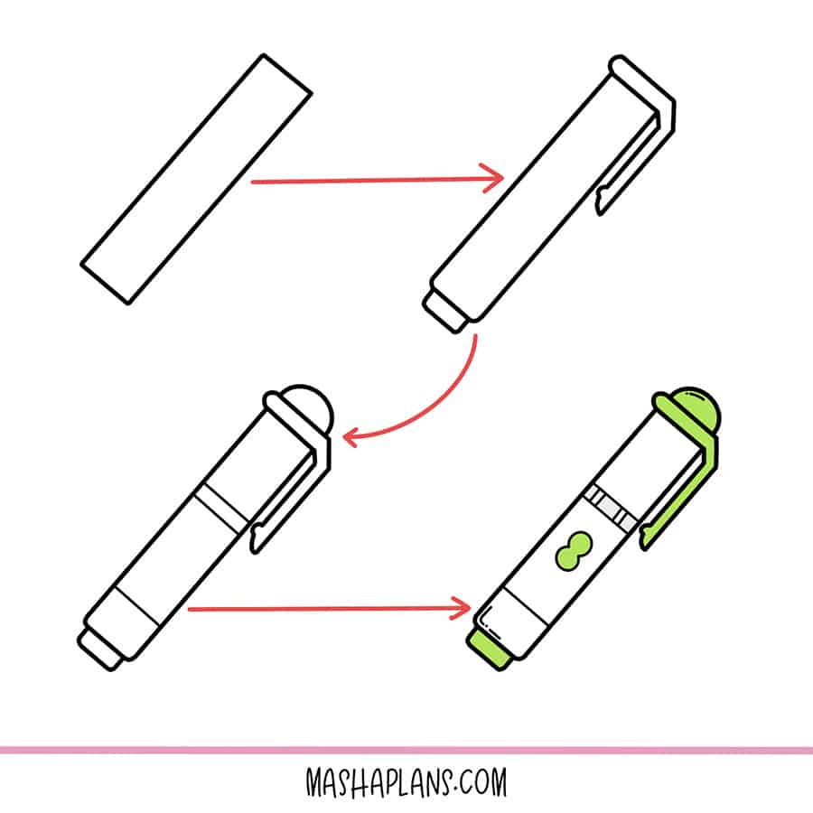 Step-by-step tutorials on how to doodle zebra mildliner