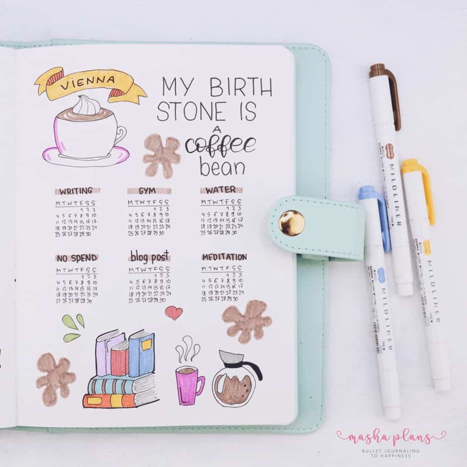 How to Finish your Bullet Journal Habit Tracker (Plus Habit Tracker Ideas!)  ⋆ Sheena of the Journal