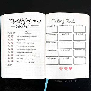 Why You Need A Monthly Review Page In Your Bullet Journal | Masha Plans