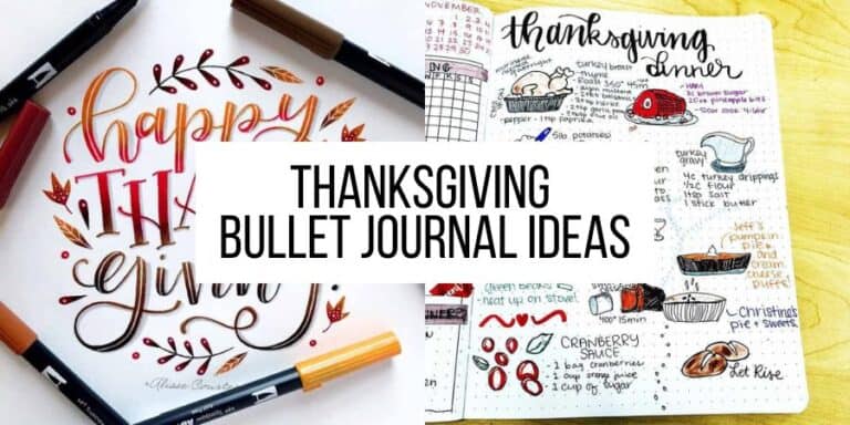 19+ Fun & Useful Thanksgiving Bullet Journal Ideas