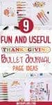 9 Fun & Useful Thanksgiving Bullet Journal Page Ideas | Masha Plans