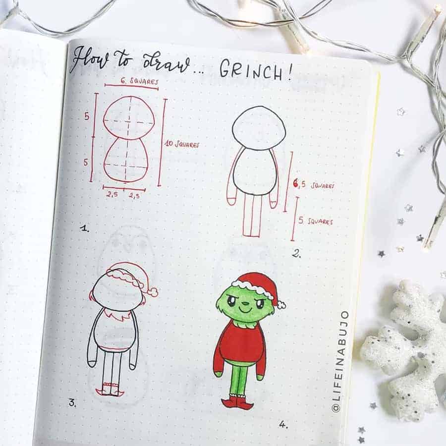 Christmas Doodles - How To Draw Grinch by @lifeinabujo | Masha Plans