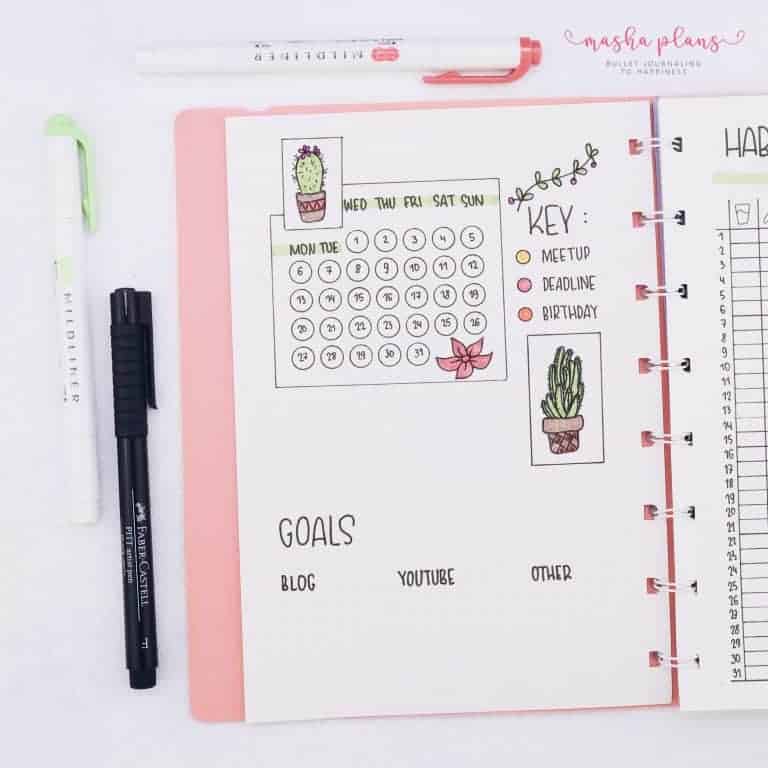 Refillable Bullet Journal Setup January Plan With Me Masha Plans