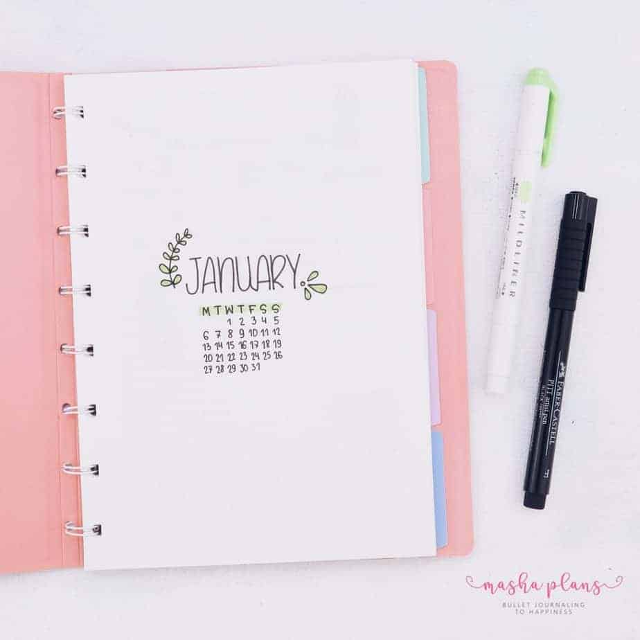 Refillable Bullet Journal Setup January Plan With Me Masha Plans