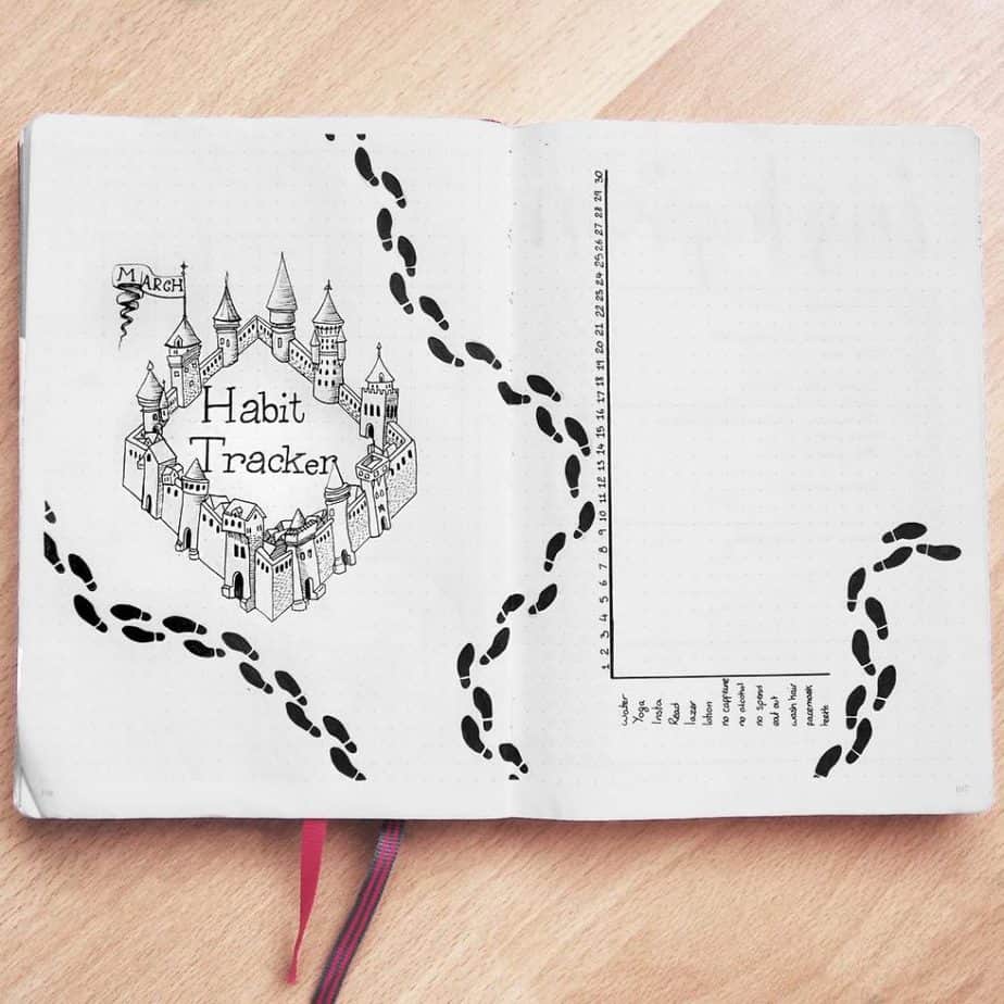 11 Harry Potter Habit Tracker Ideas For Your Bullet Journal | Masha Plans