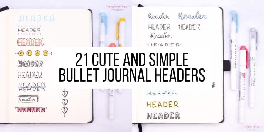 Bullet Journal Headers & Decorations