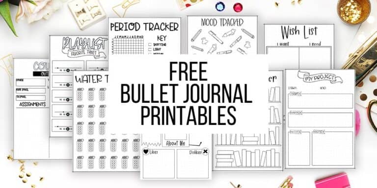 50+ FREE Bullet Journal Printables