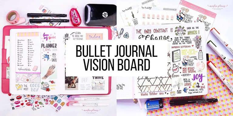 How To Make A Bullet Journal Vision Board