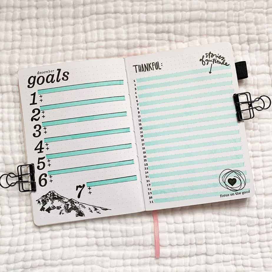 Goals Bullet Journal Spread by @ashtyn_plans | Masha Plans