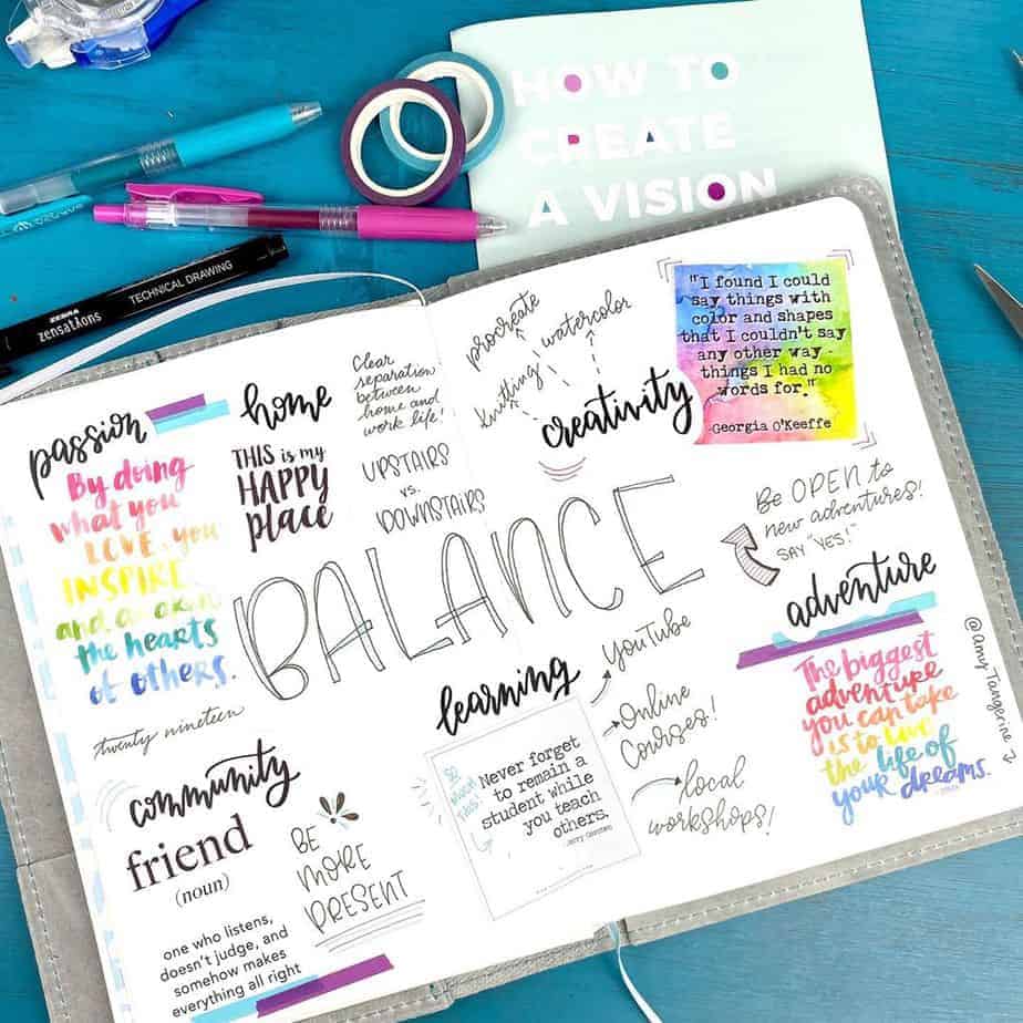 How To Create Bullet Journal Vision Board Masha Plans