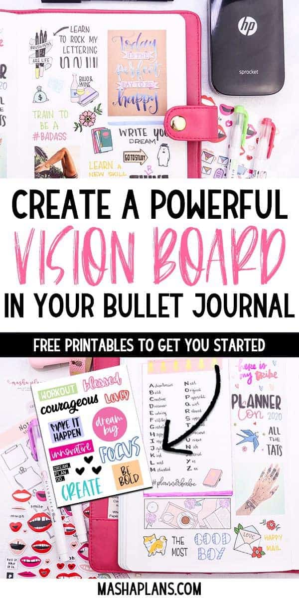 How To Make A Bullet Journal Vision Board Masha Plans