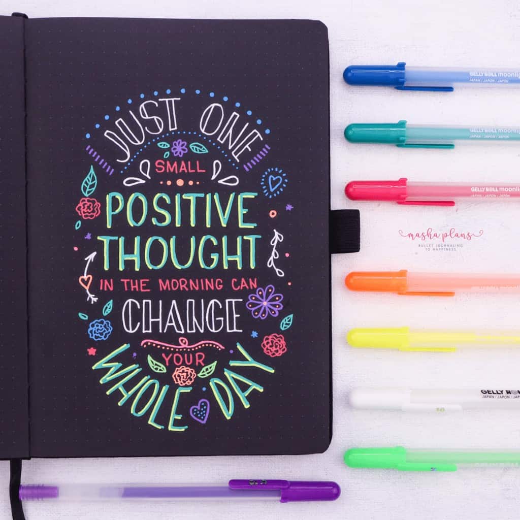How To Create Inspiring Quote Pages In Your Bullet Journal: Step By Step Guide | Masha Plans