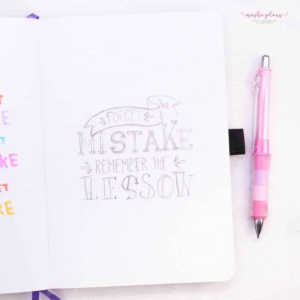 How To Overcome Bullet Journal First Page Fear - Masha Plans