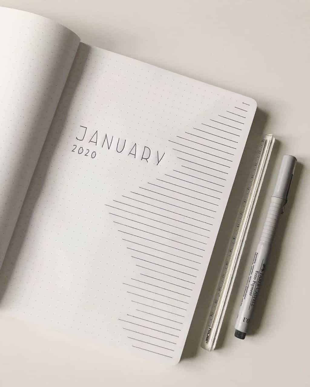 Minimalist Bullet Journal Cover Page by @bullet_journalish | Masha Plans