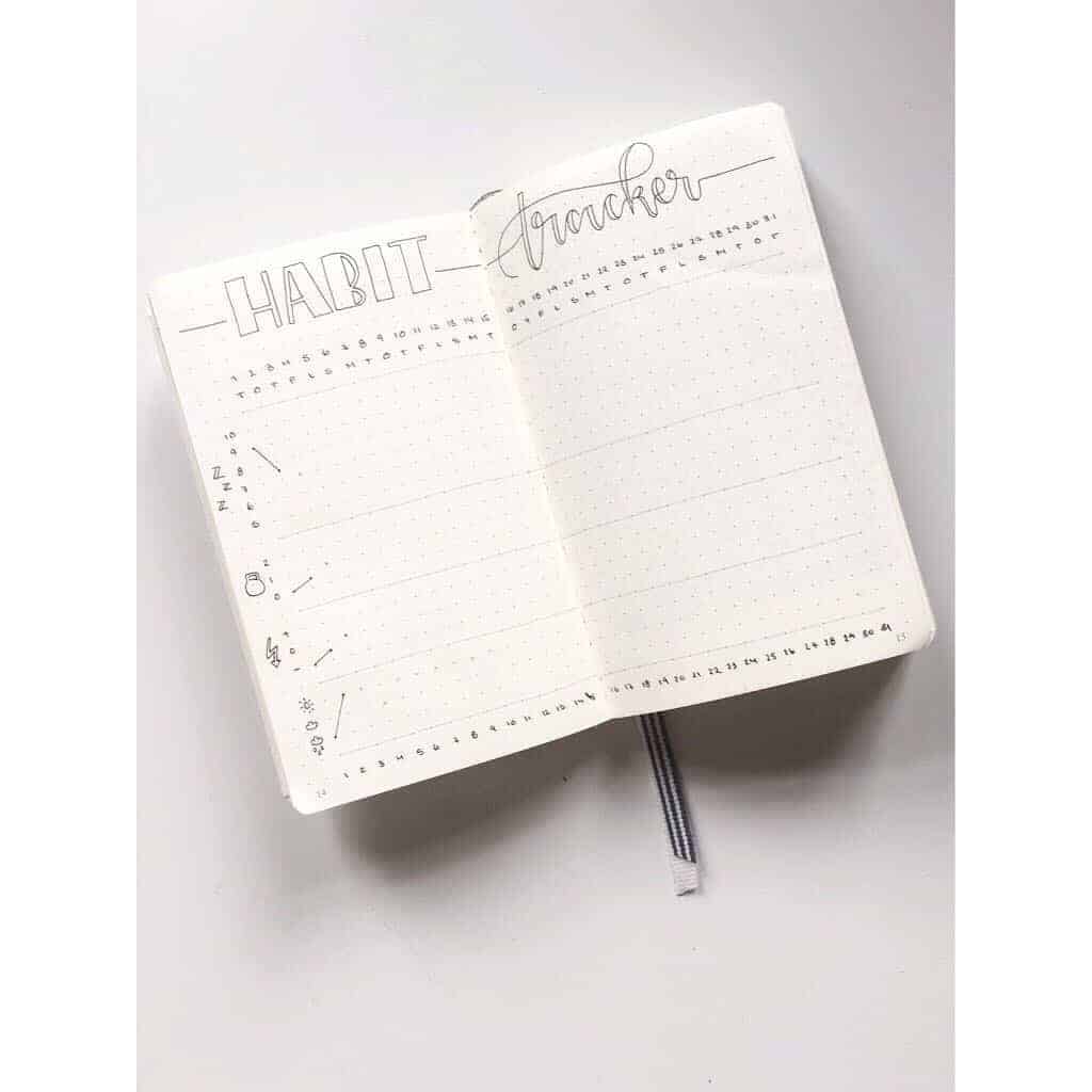 Minimalist Bullet Journal Habit Tracker @logthatlife | Masha Plans