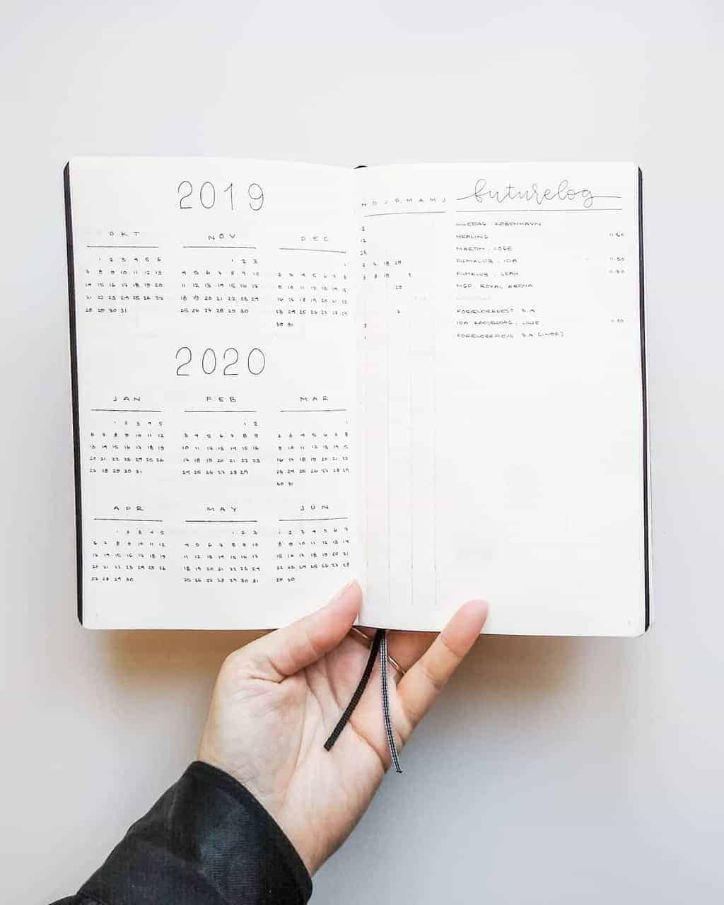 Minimalist Bullet Journal Future Log by @logthatlife | Masha Plans