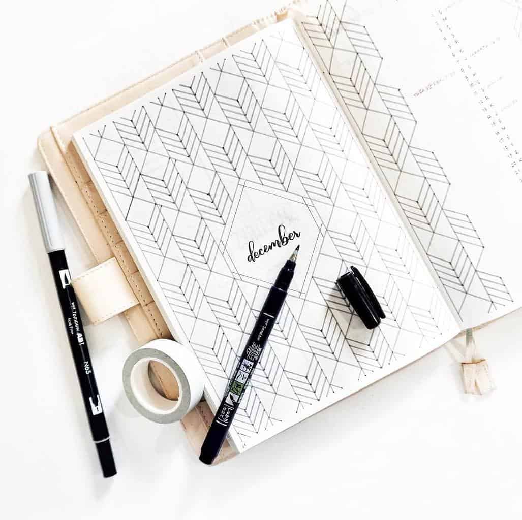 Minimalist Bullet Journal Cover Page by @monokromajic | Masha Plans