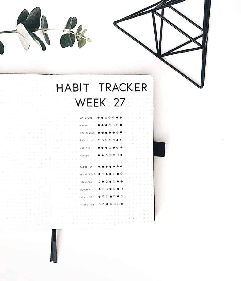 Minimalist Bullet Journal Habit Tracker by @the.nordic.journal | Masha Plans