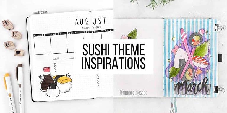 Fun & Creative Sushi Bullet Journal Theme Inspirations