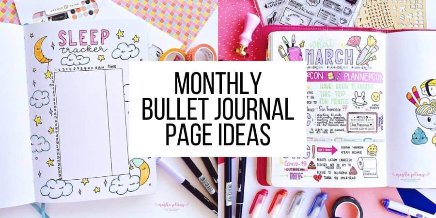 25 Creative and Monthly Bullet Page Ideas | Masha Plans