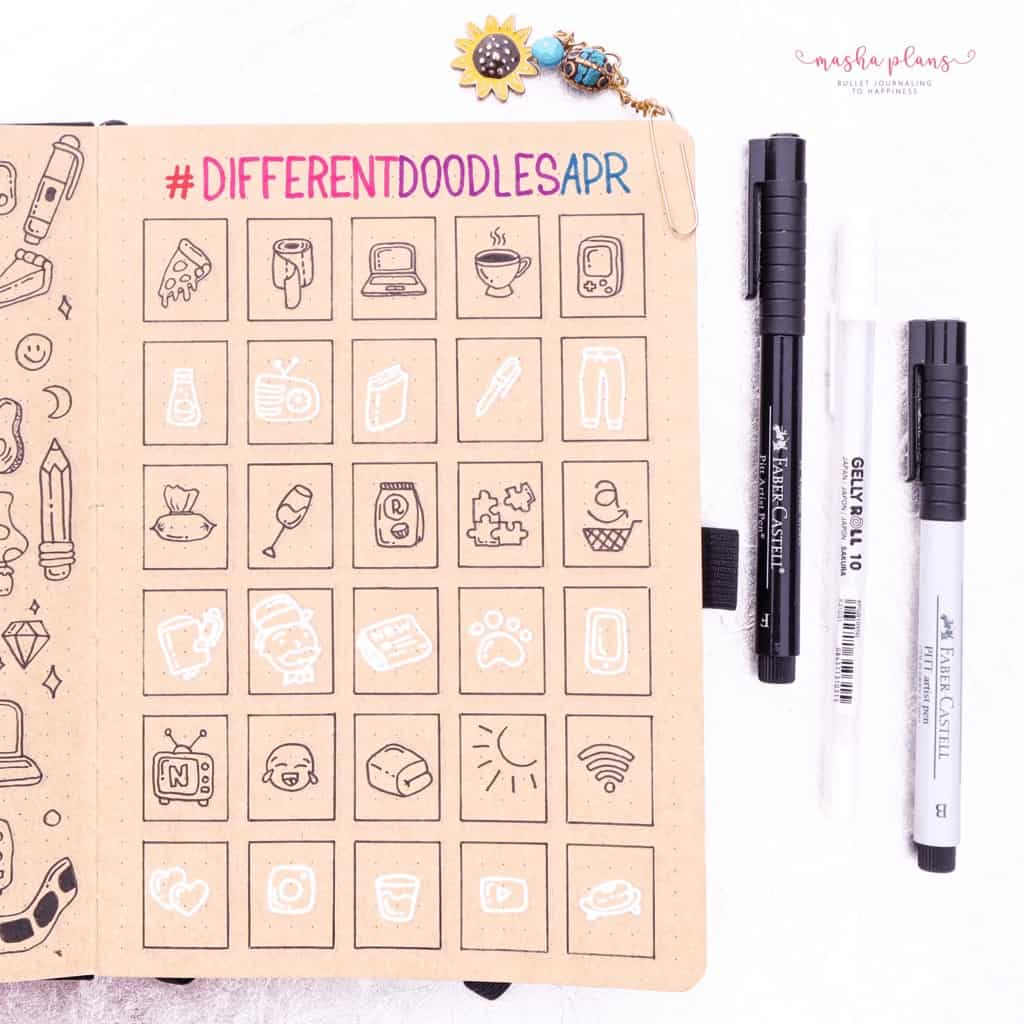 Fun and Easy Bullet Journal Doodles - doodle challenge | Masha Plans