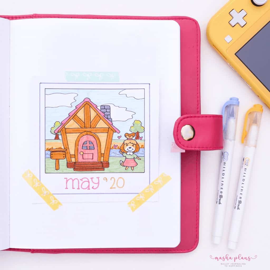 Animal Crossing Bullet Journal Inspirations - cover page | Masha Plans