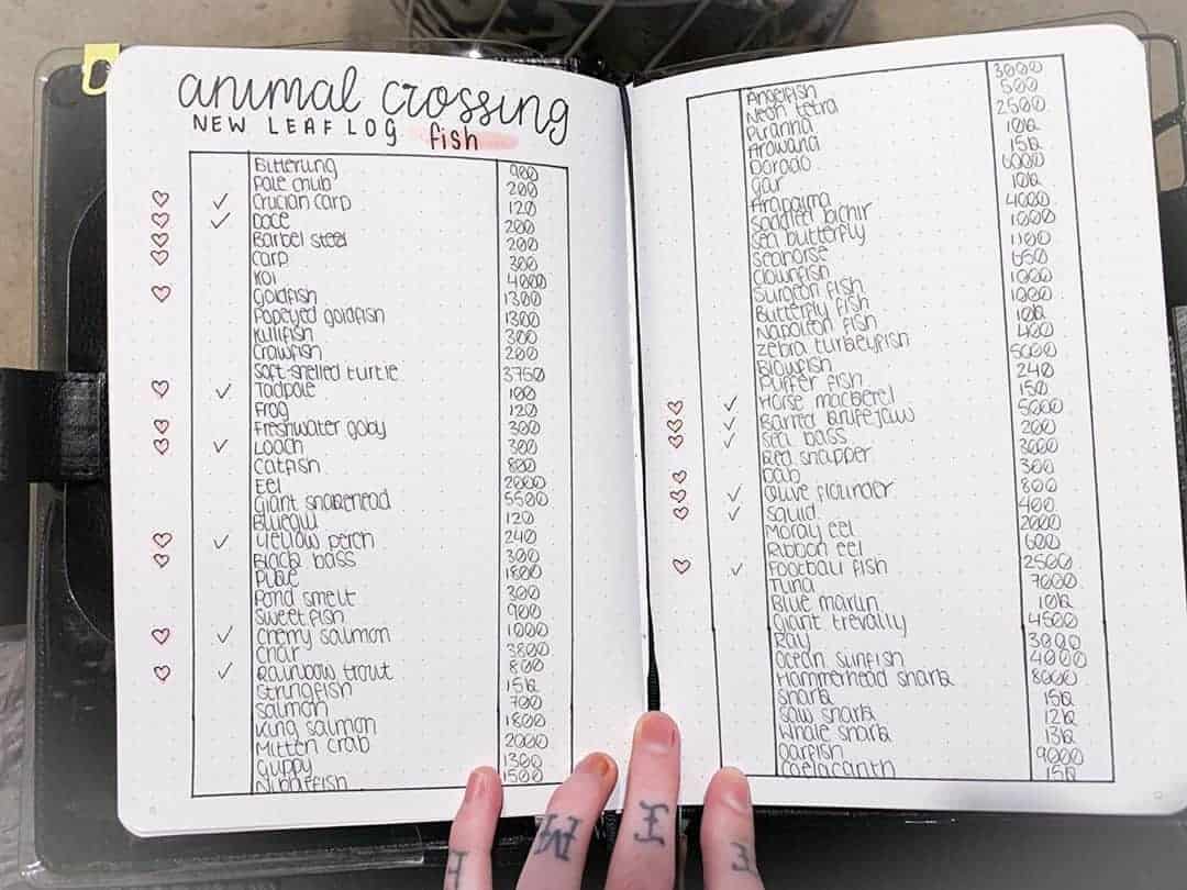 Animal Crossing Bullet Journal Inspirations - spread by @decxmberdxrnell | Masha Plans
