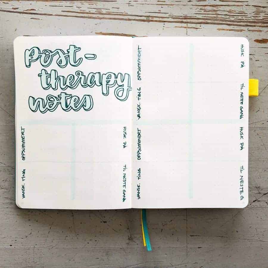 Bullet Journal For Mental Health - post therapy notes by @fr.asp | Masha Plans