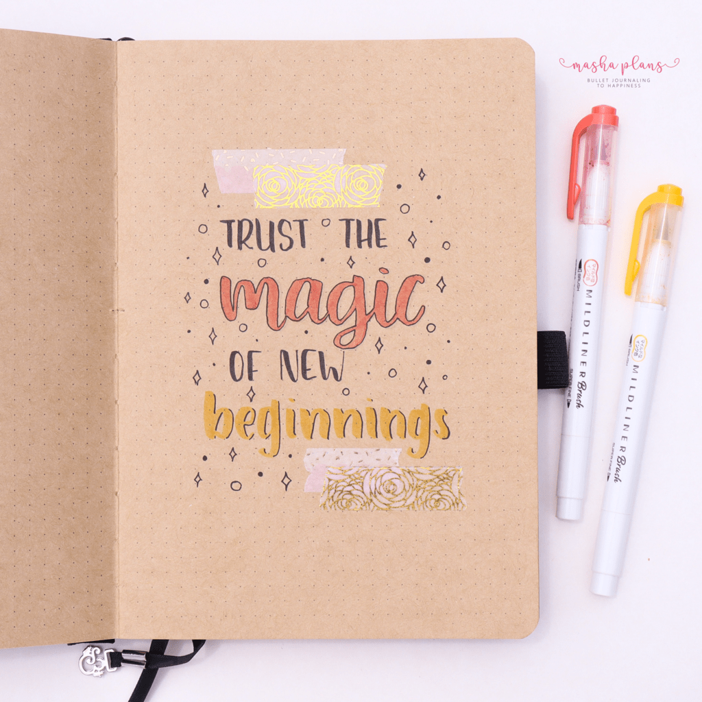 Quote Page In My Kraft Paper Journal | Masha Plans