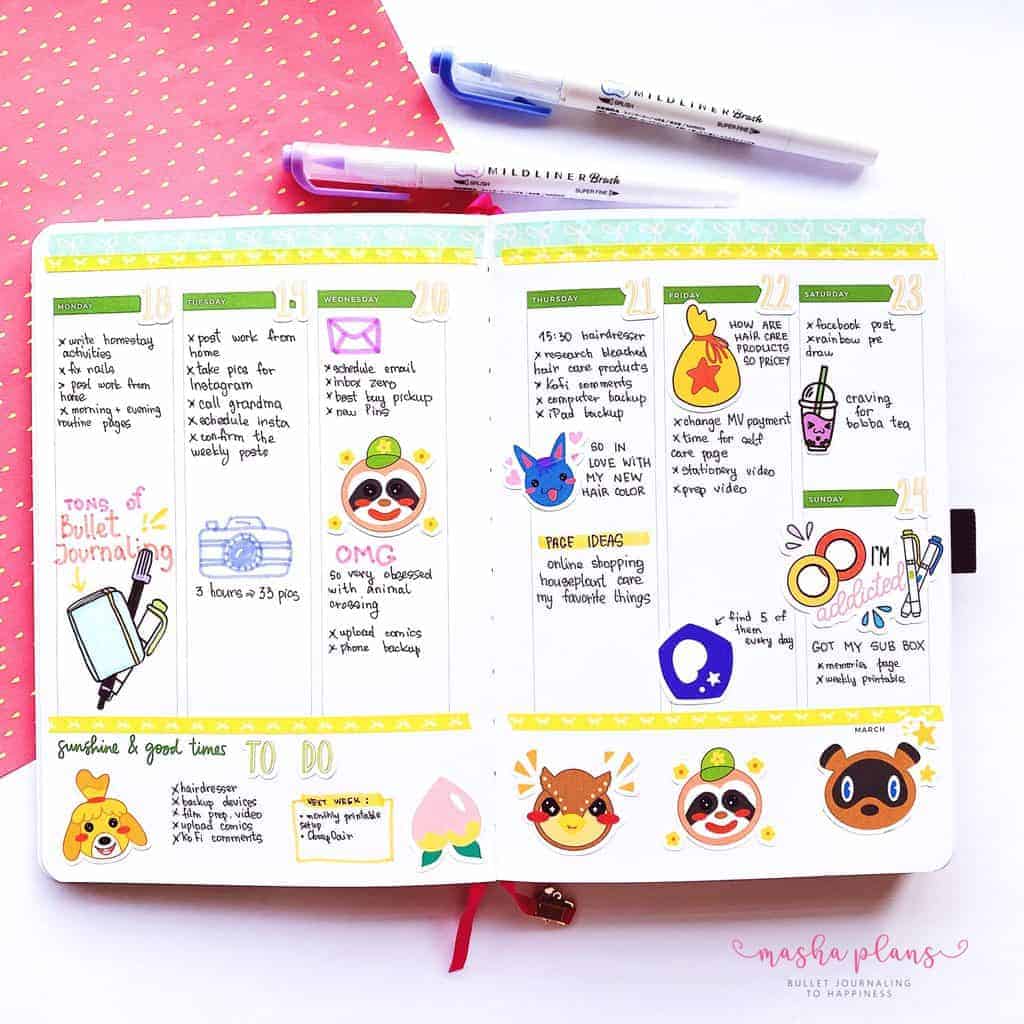 How To Use Your Old Planner - weekly spread in Amy Tangerine planner | Masha Plans