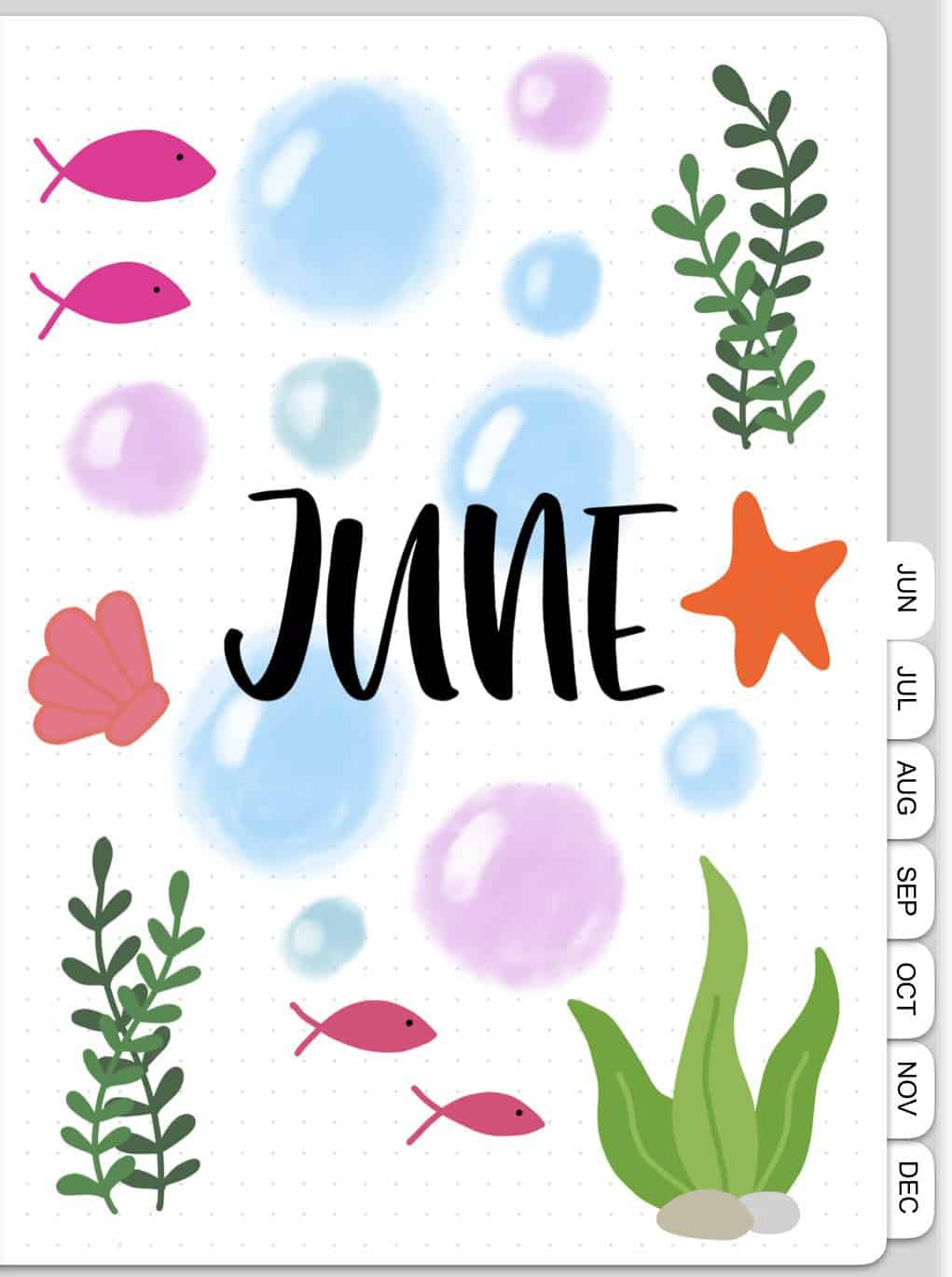 Digital Bullet Journal Plan With Me - cover page | Masha Plans