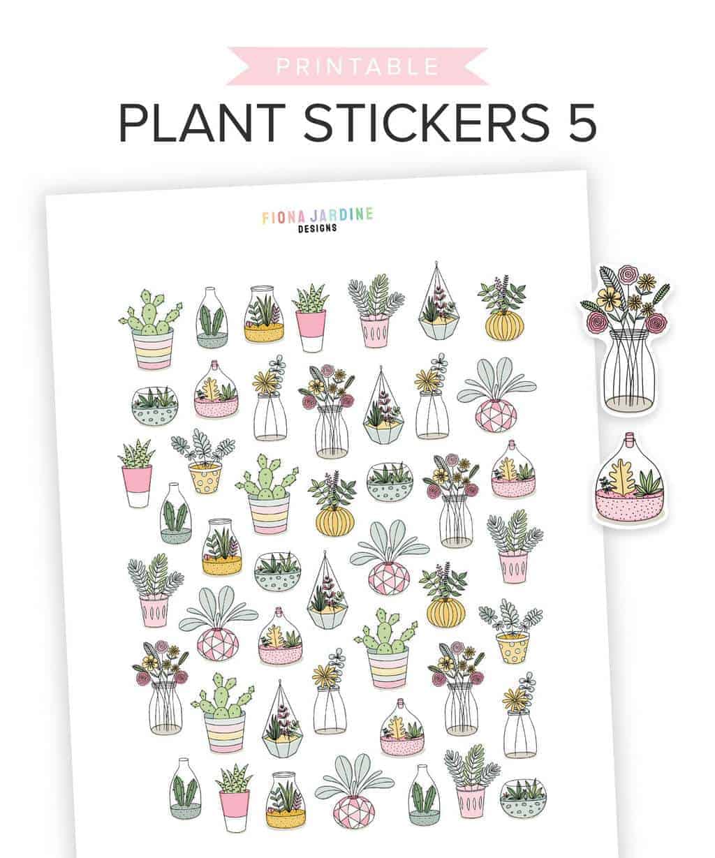 Etsy Printable Stickers by FionaJardineDesigns 