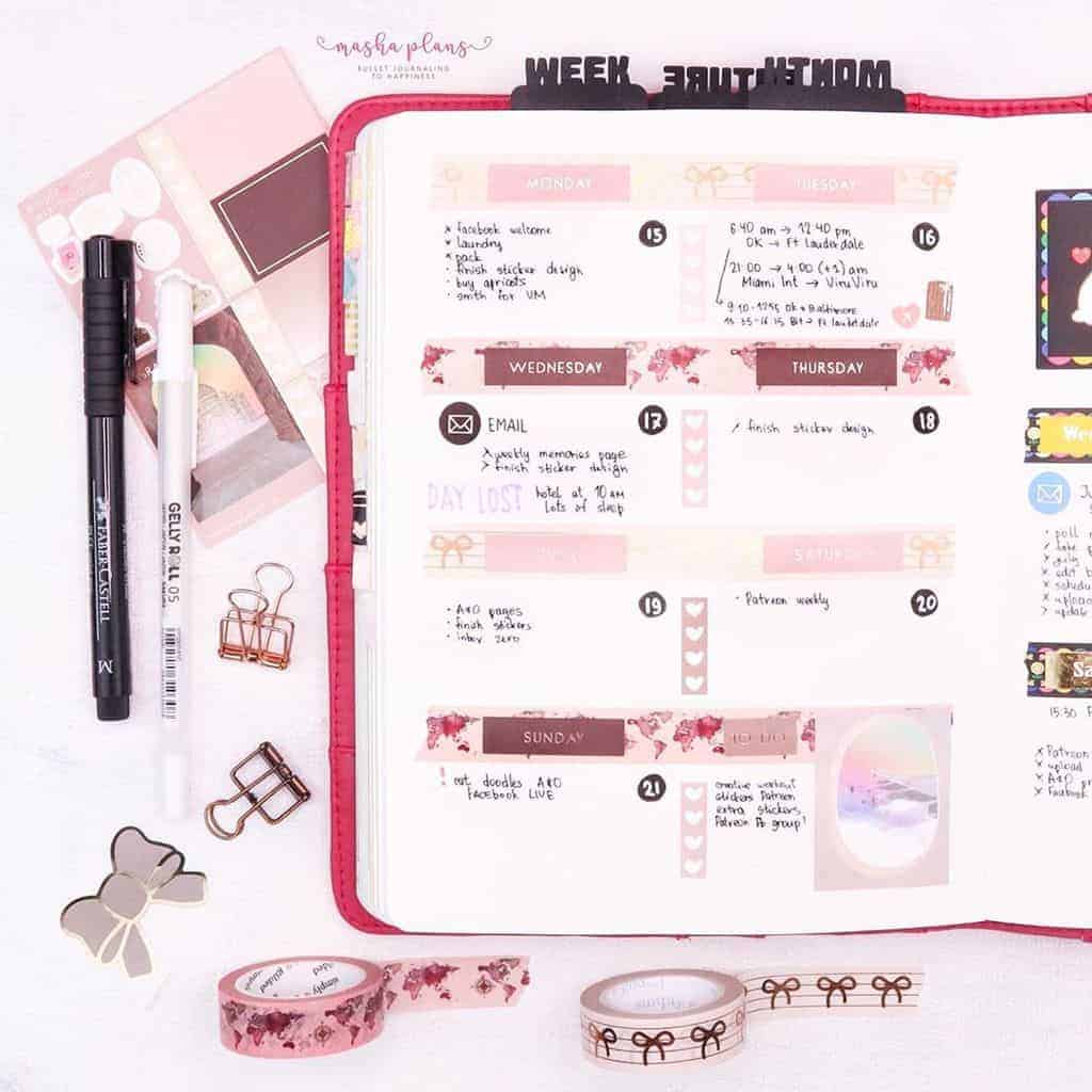 Plan With Me: June Bullet Journal Setup - weekly spread | Masha Plans