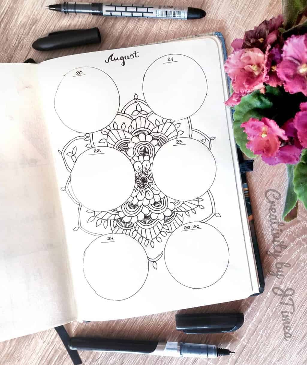 Mandala Bullet Journal Weekly Log by @creativitybyjtimea | Masha Plans