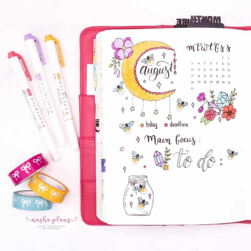 Firefly Bullet Journal Theme Inspirations | Masha Plans