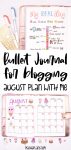Bullet Journal For Blogging - August Setup | Masha Plans