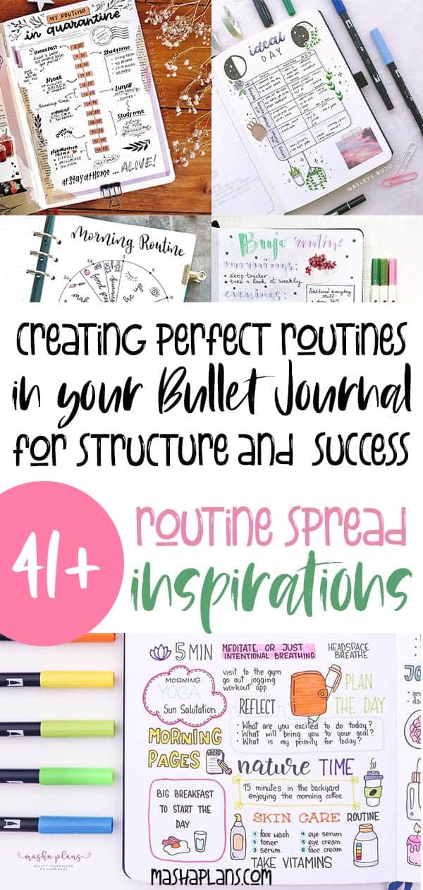 Creating Routines In Your Bullet Journal For Success And Structure | Masha Plans