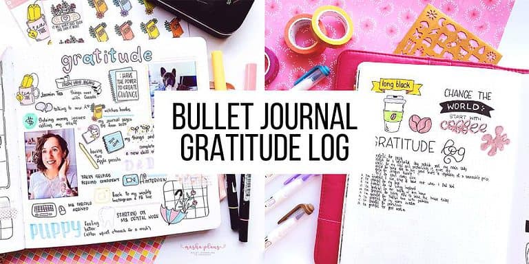 Bullet Journal Gratitude Log For Happiness In Your Life