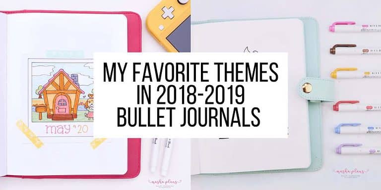My Favorite Bullet Journal Themes: 2018-2020 BuJo Flip Through