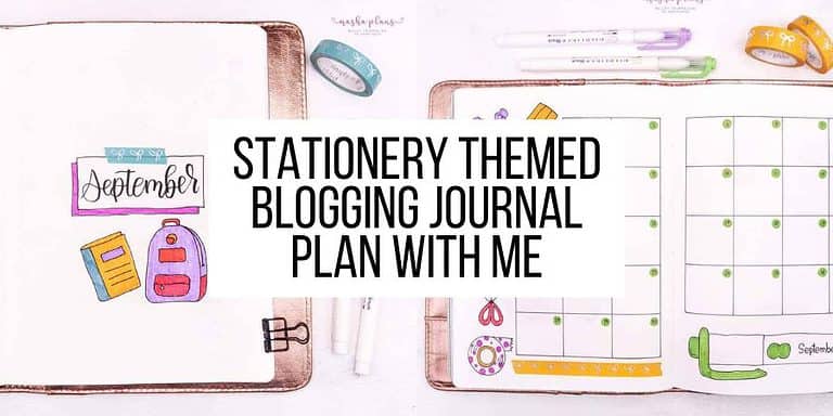 September Bullet Journal Setup In My Blogging Journal