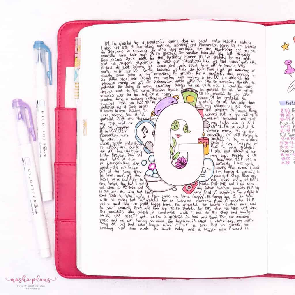 March Gratitude Log In My Bullet Journal | Masha Plans