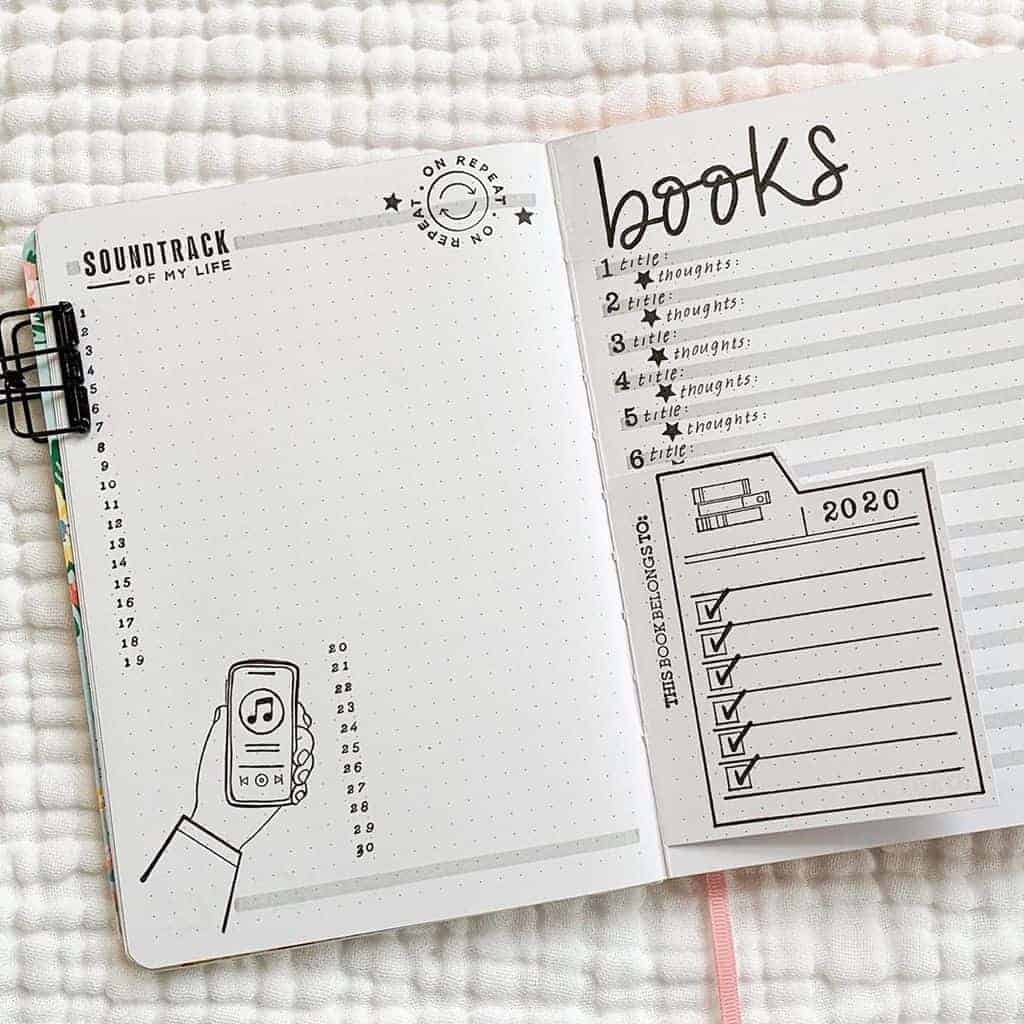 Book Bullet Journal Theme Ideas And Inspirations - book tracker by @ashtyn_plans | Masha Plans